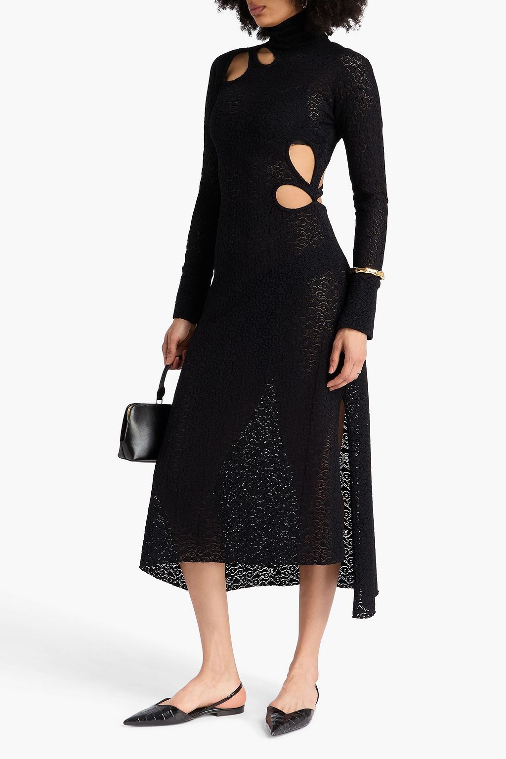 VICTORIA BECKHAM Cutout lace midi dress