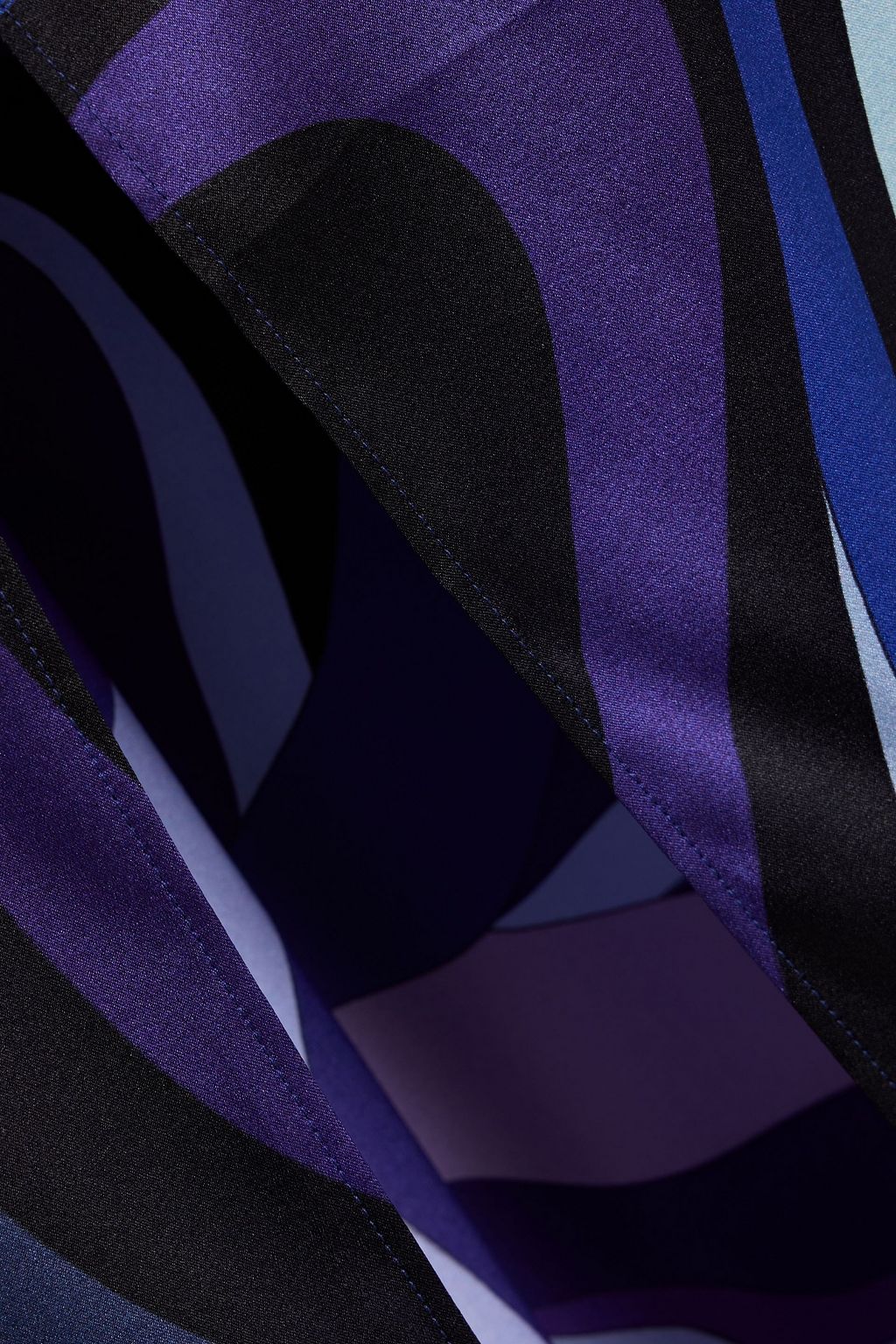 PUCCI シルク混サテン マキシスカート プリント入り