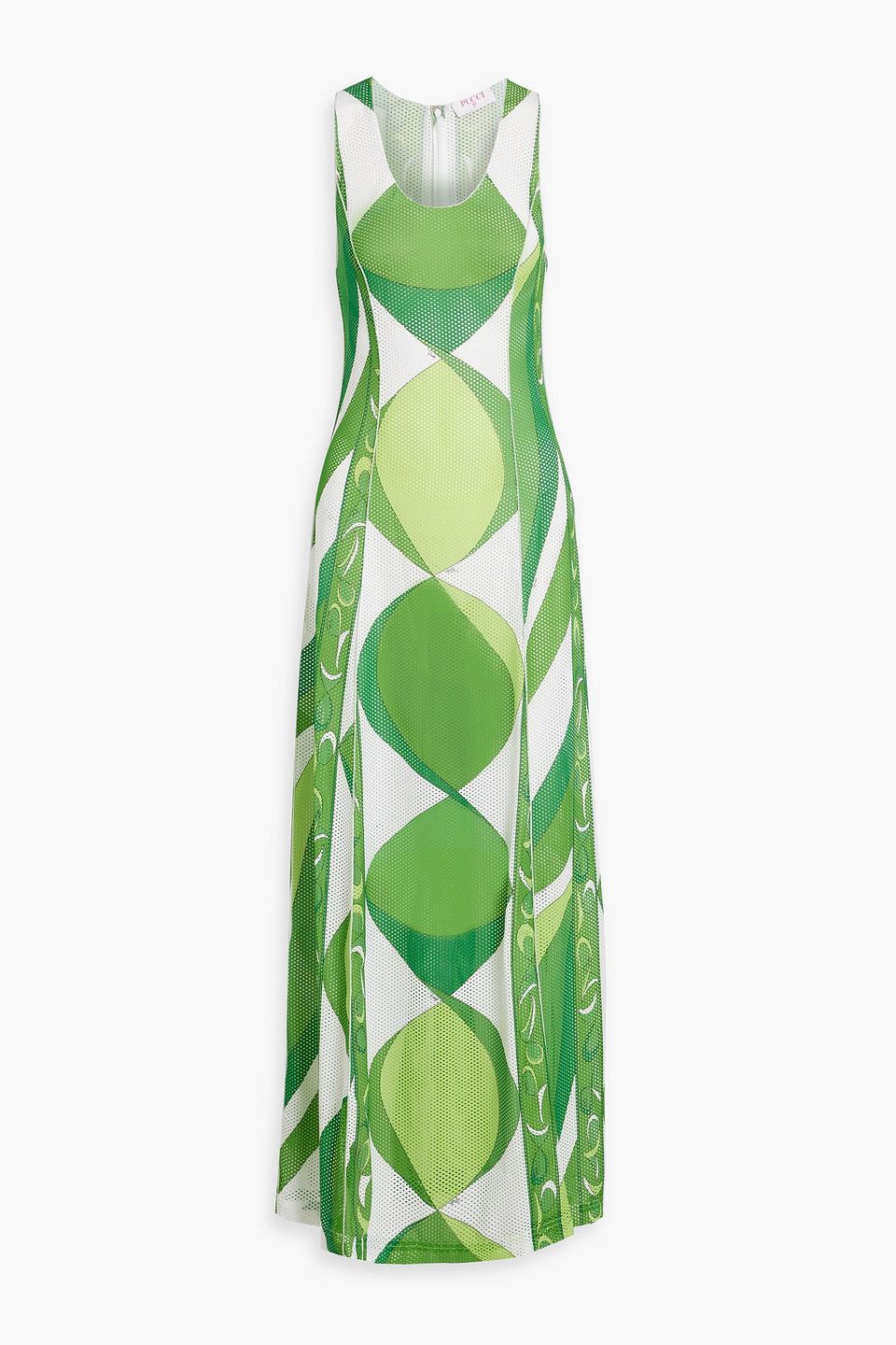 Pucci Printed Mesh Maxi Dress