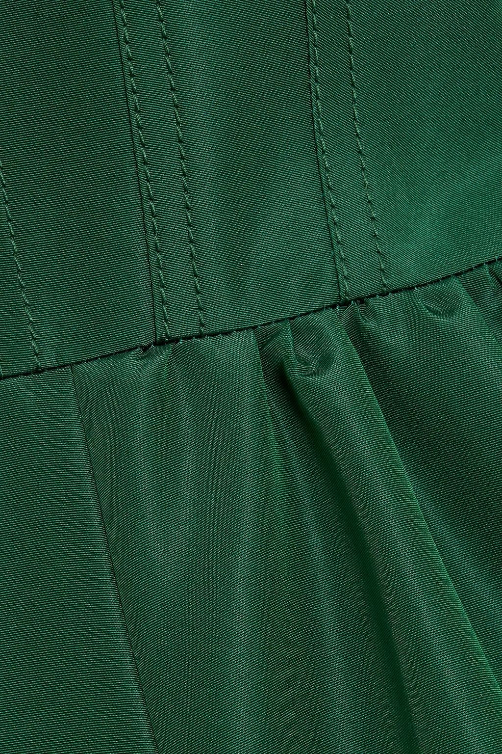 CAROLINA HERRERA Flared silk-faille midi dress