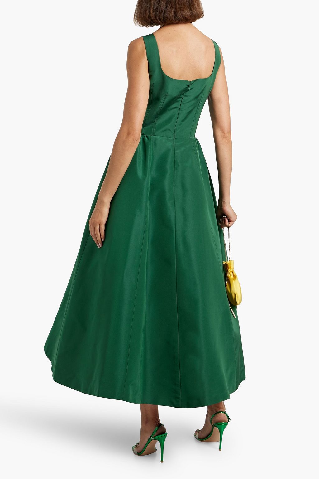 CAROLINA HERRERA Flared silk-faille midi dress