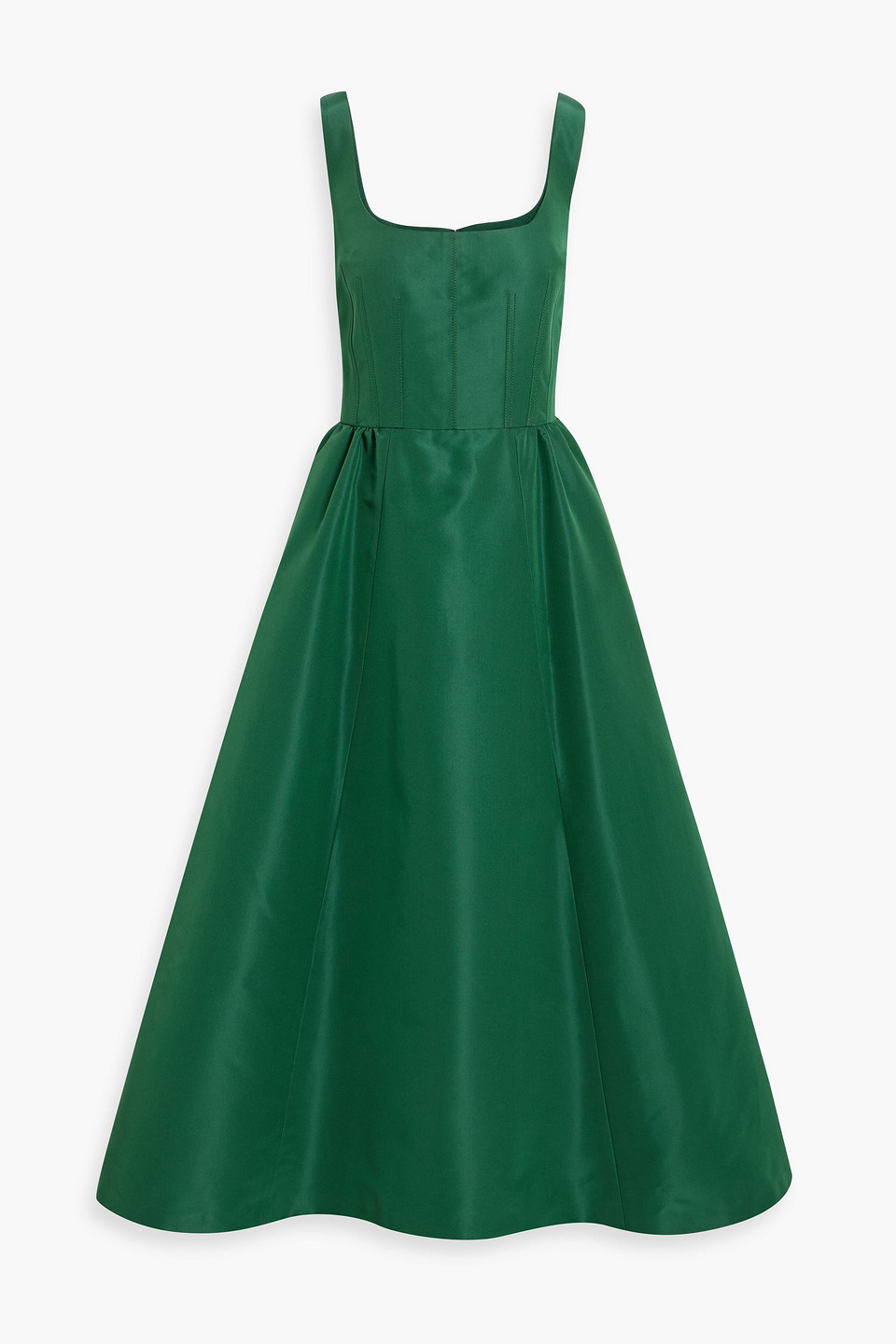 Carolina Herrera Flared Silk-faille Midi Dress