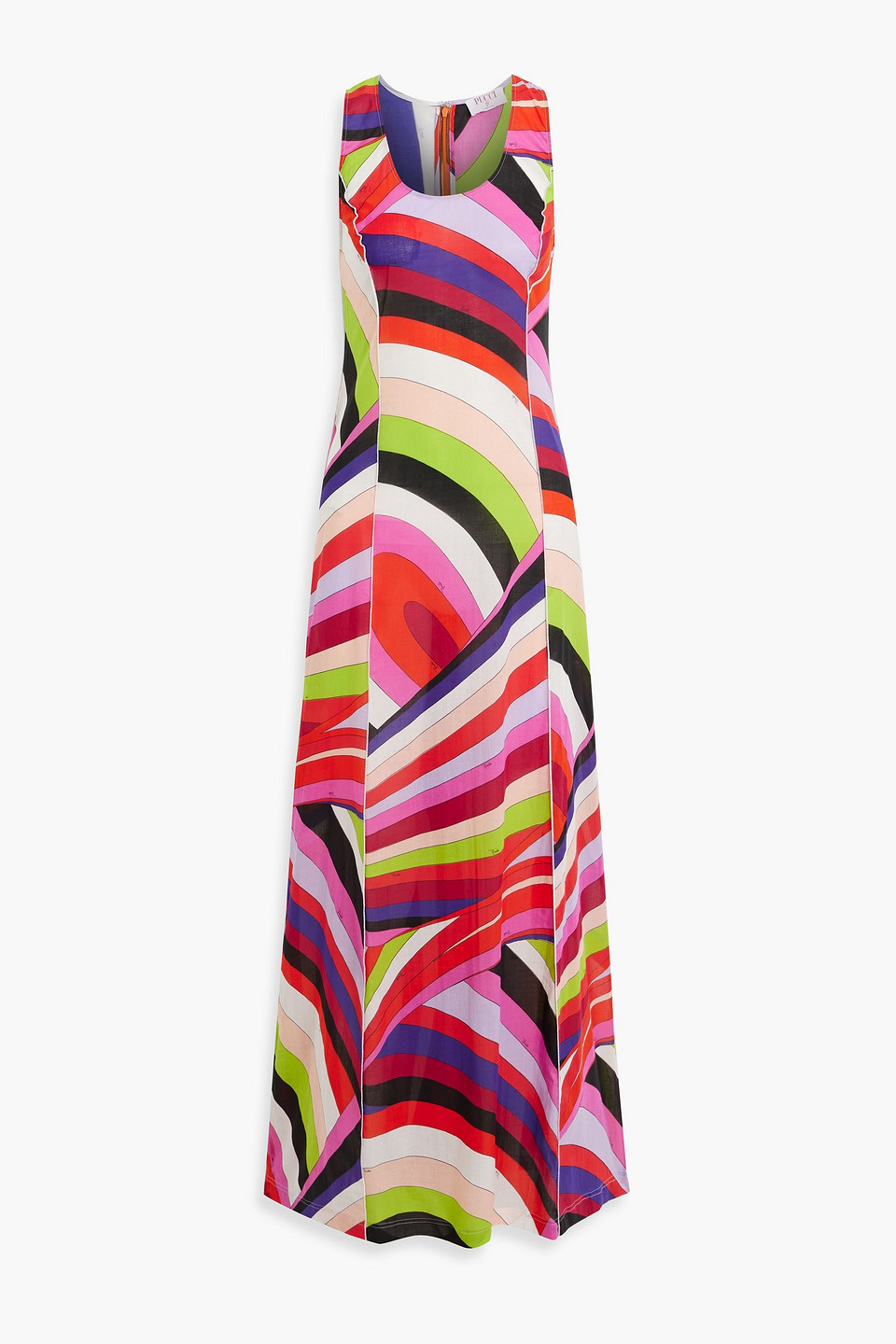 Printed cotton-gauze maxi dress