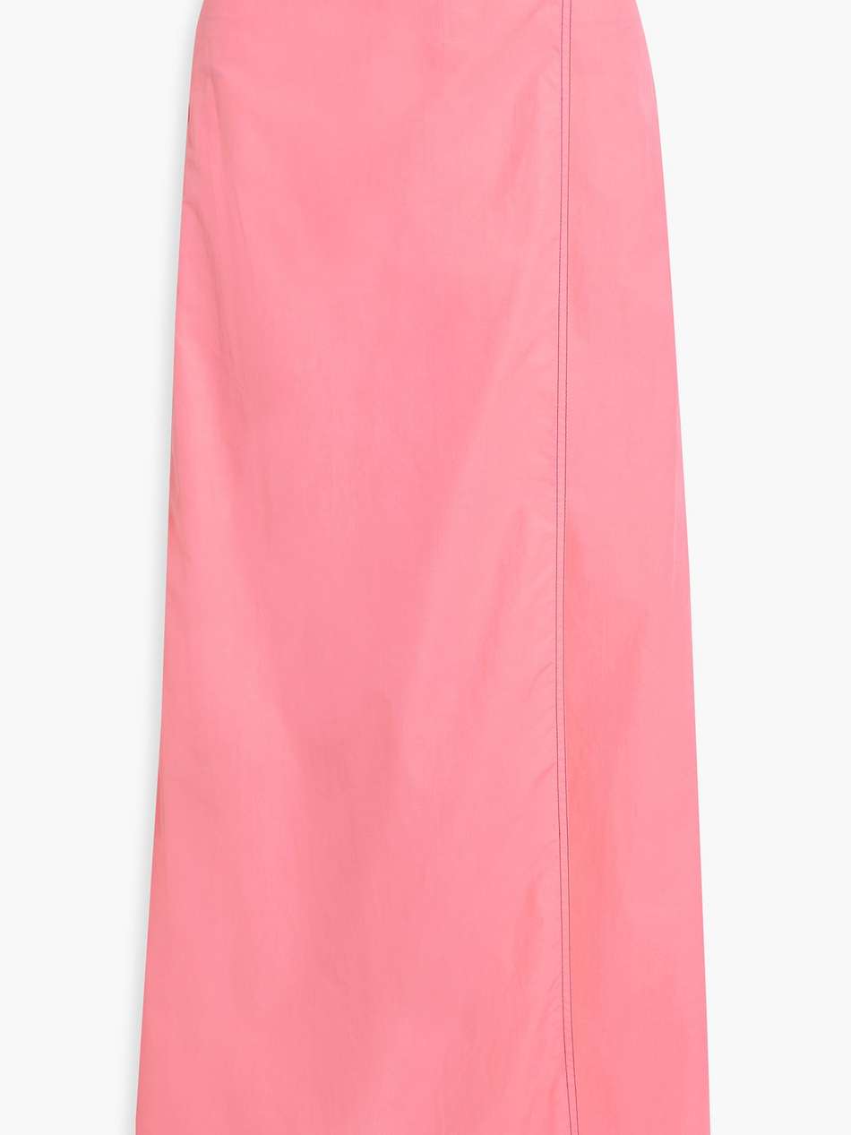 taffeta maxi wrap skirt