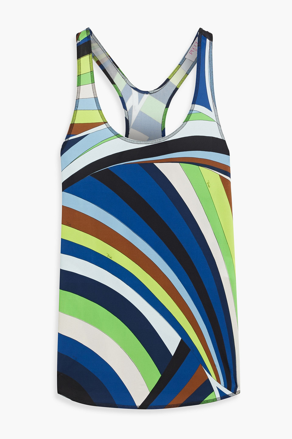 Printed stretch-jersey tank