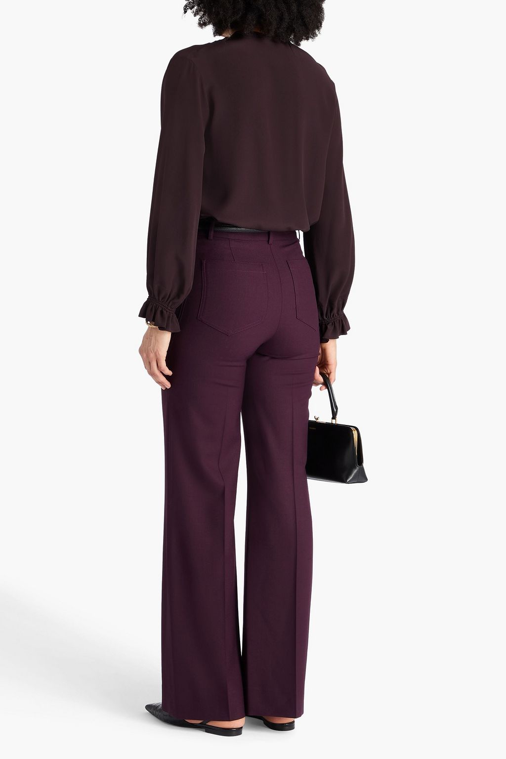 VICTORIA BECKHAM Ruffled silk crepe de chine blouse