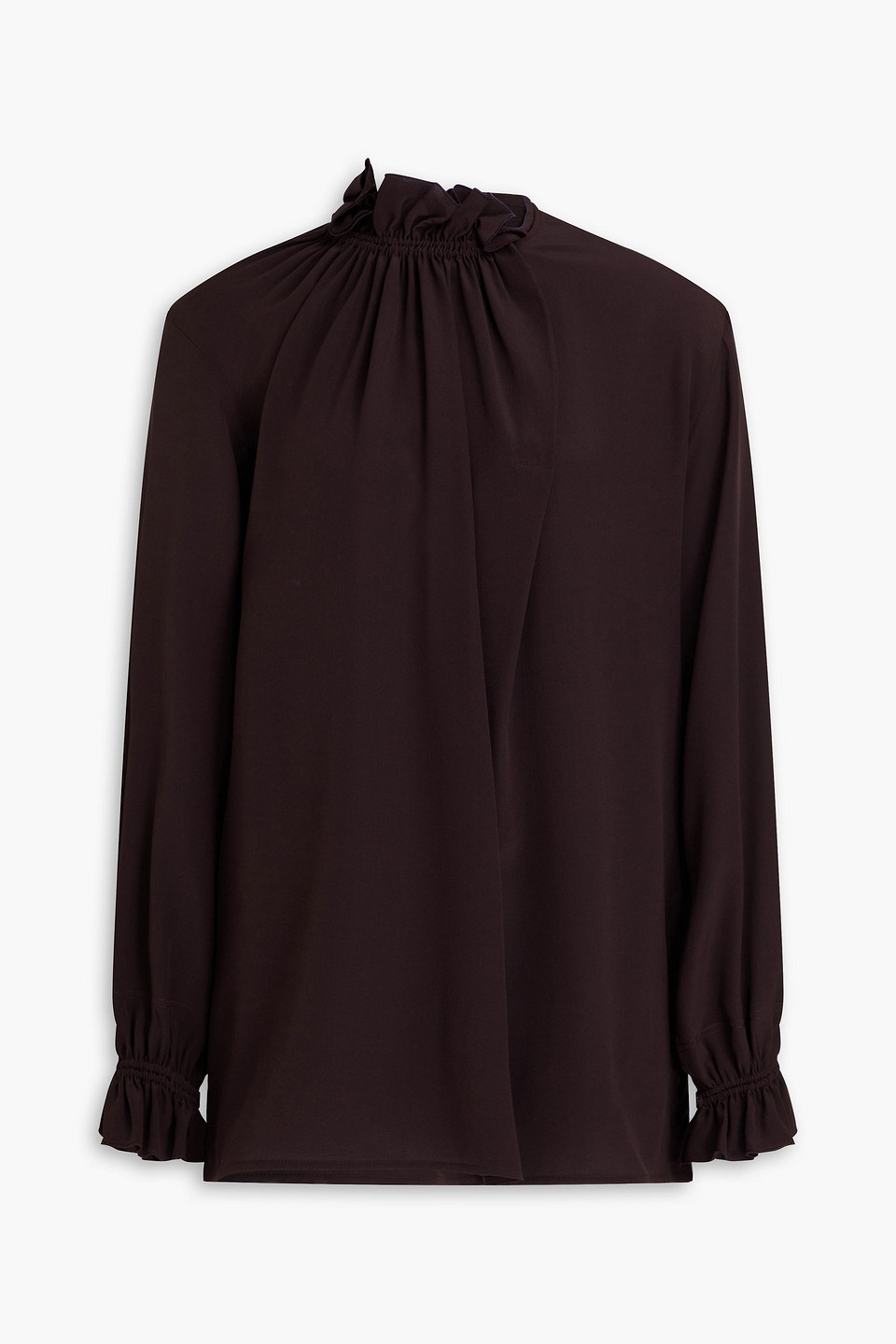 Victoria Beckham Ruffled Silk Crepe De Chine Blouse