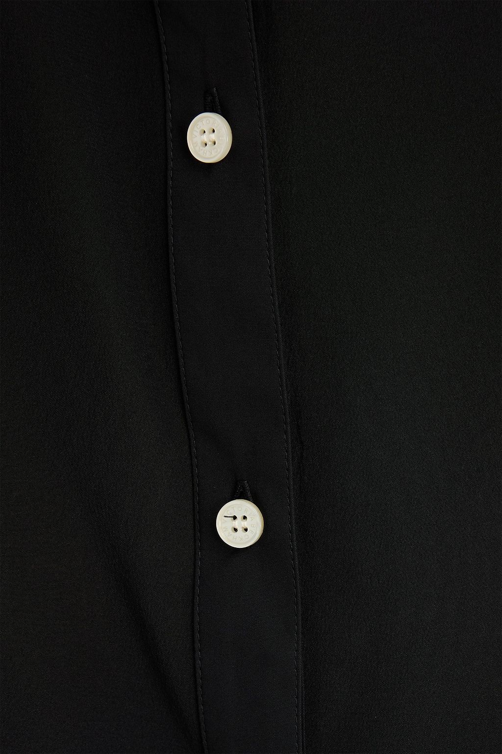 VICTORIA BECKHAM Poplin-trimmed silk crepe de chine shirt
