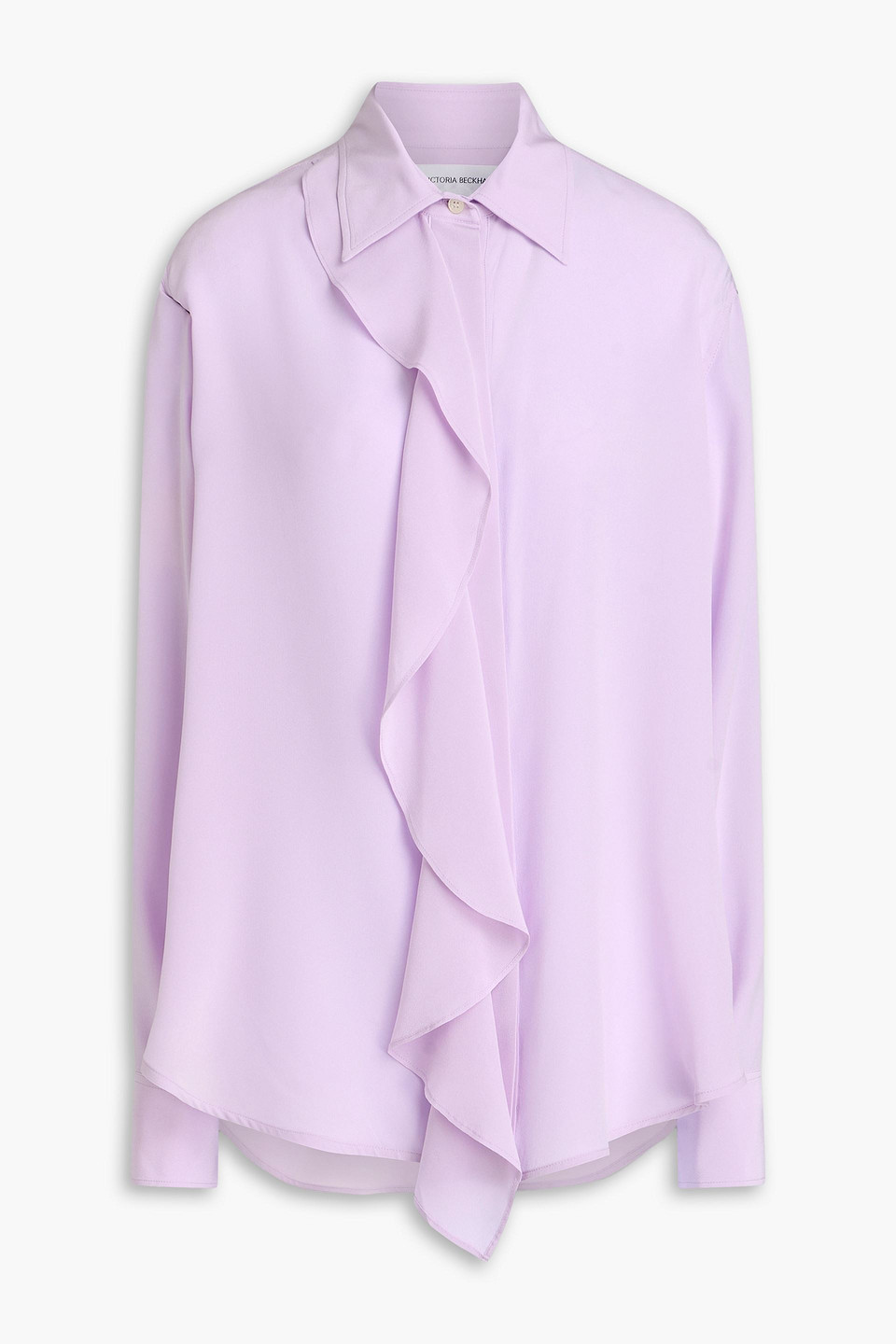 Ruffled silk-chiffon shirt