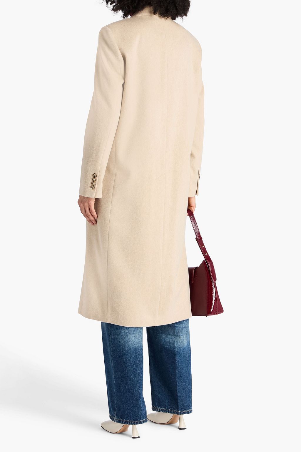 VICTORIA BECKHAM ウール&カシミヤ混フェルト ダブルブレストコート