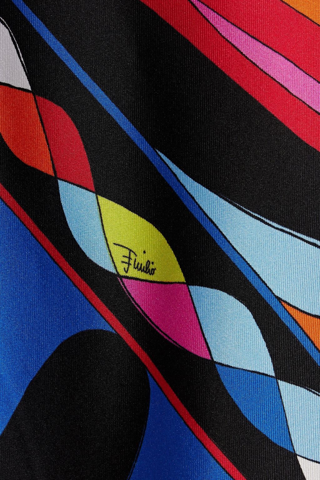 PUCCI Printed silk-twill top