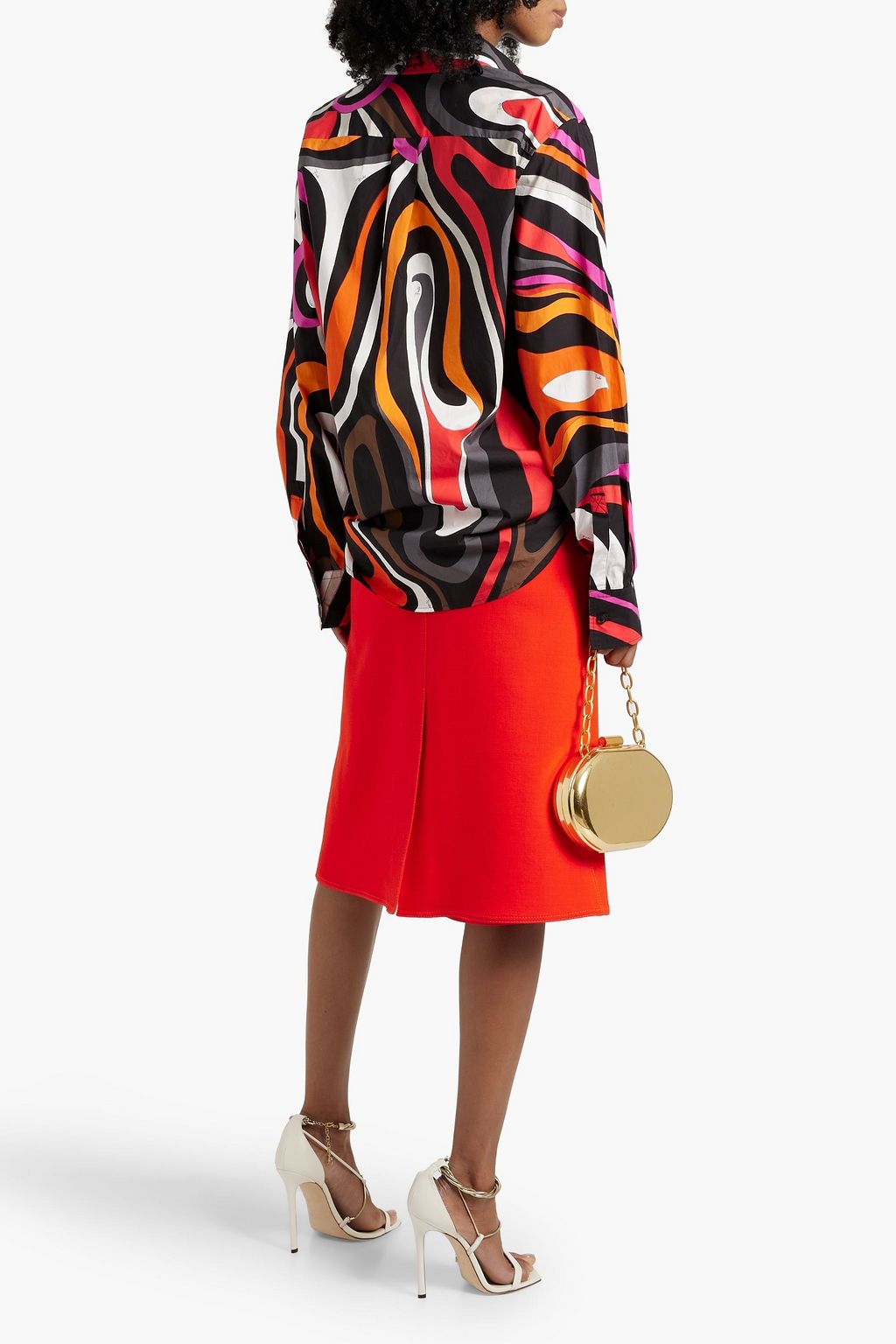 PUCCI コットンポプリン シャツ プリント入り