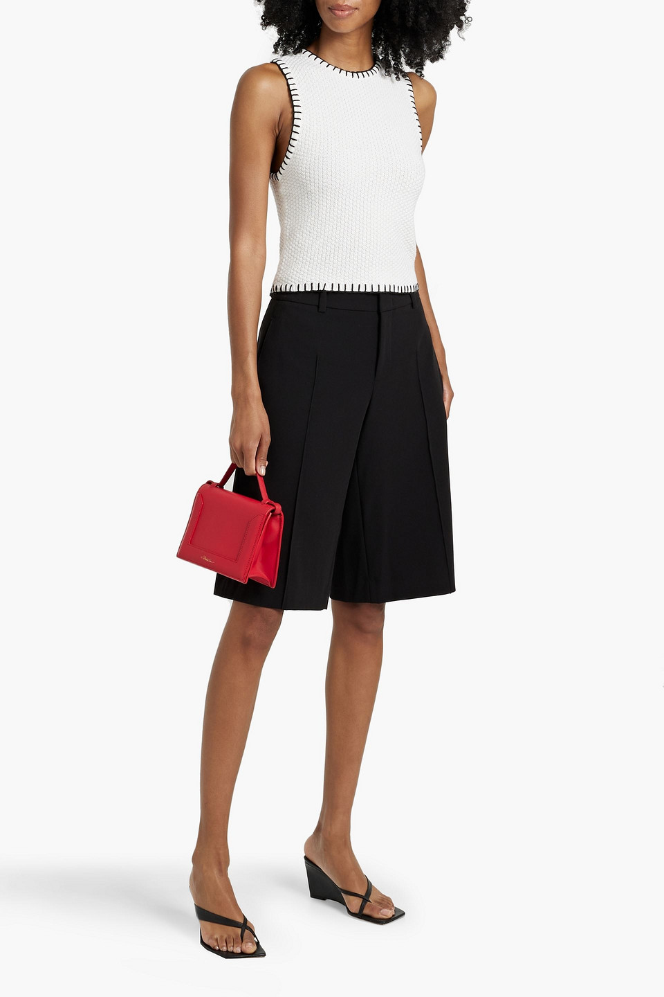 Alice And Olivia Amity Wool-blend Tank