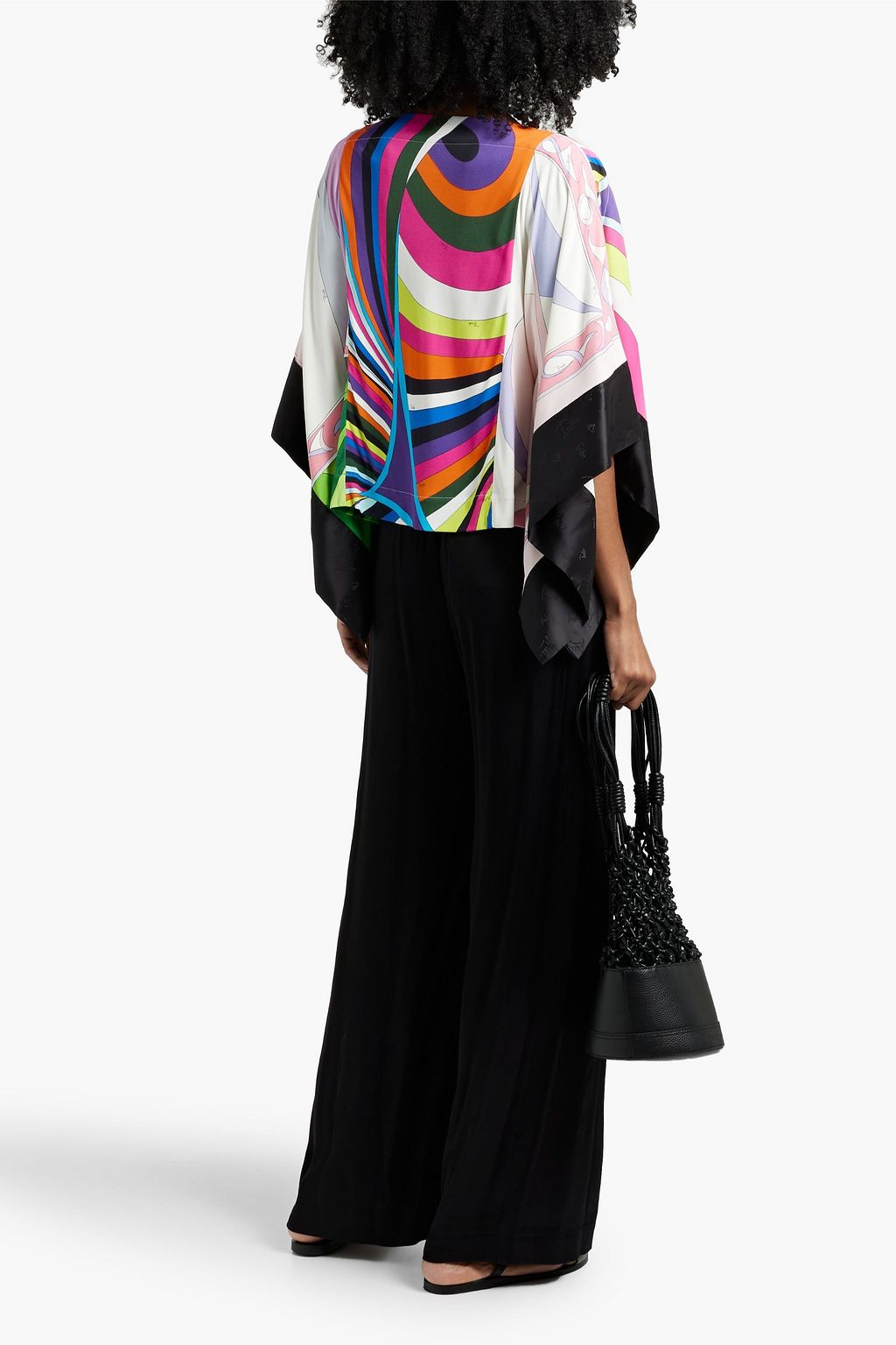 PUCCI Bedruckte Bluse aus Crêpe mit Drapierung