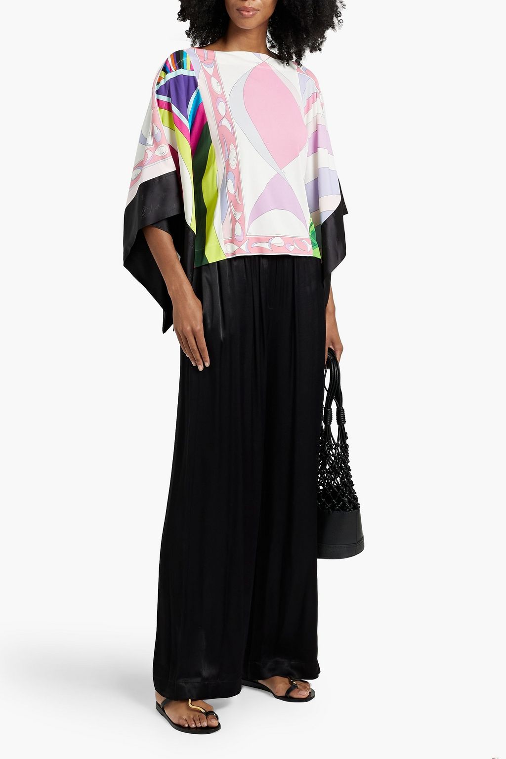 PUCCI Bedruckte Bluse aus Crêpe mit Drapierung