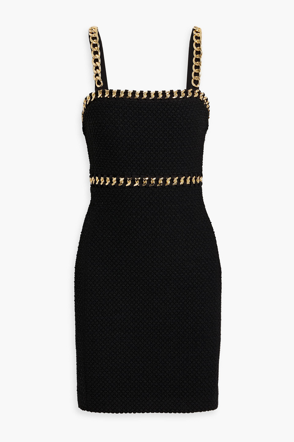 Kelly chain-embellished cotton-blend mini dress
