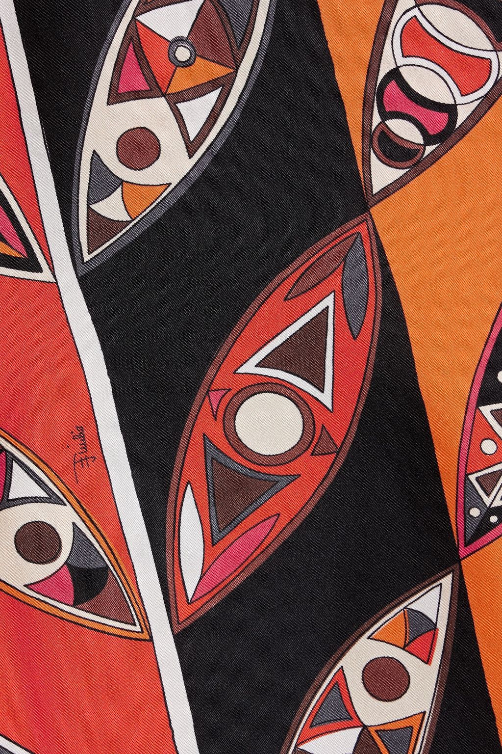 PUCCI Oberteil aus Seiden-Twill mit Print und Knotendetail