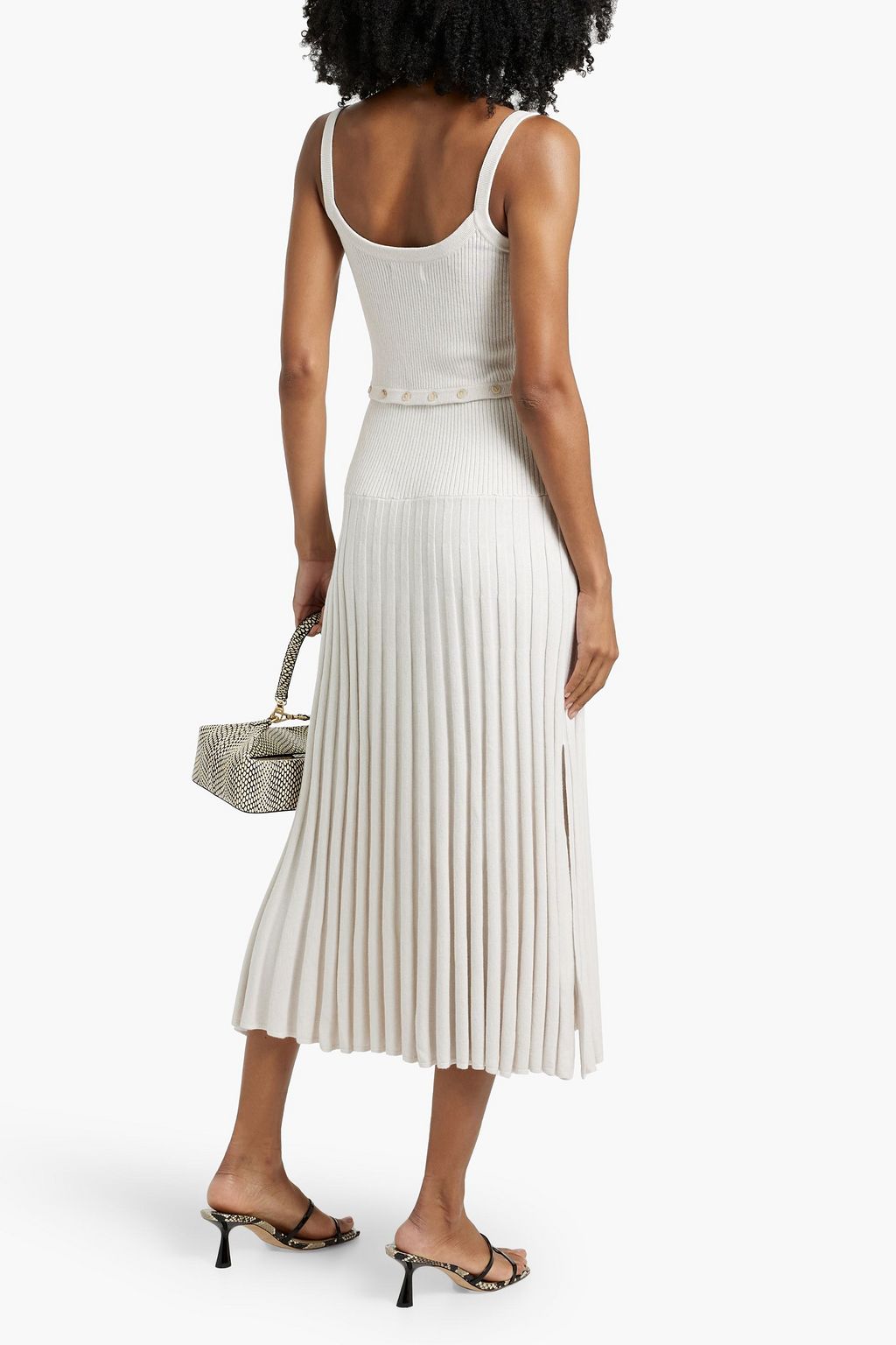 NAADAM Ribbed cotton and cashmere-blend midi dress
