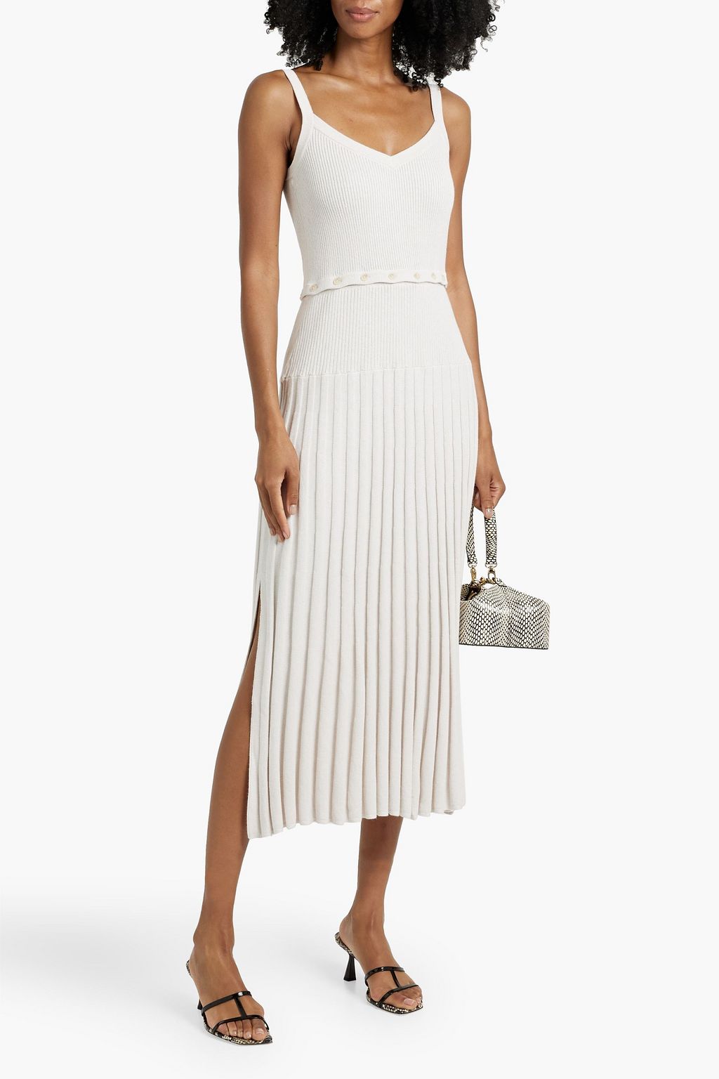NAADAM Ribbed cotton and cashmere-blend midi dress