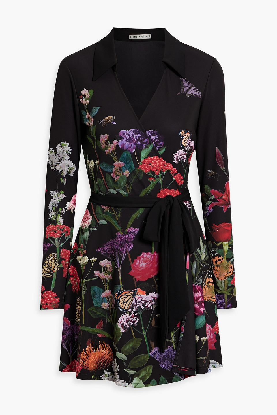 Millicent floral-print crepe mini wrap dress