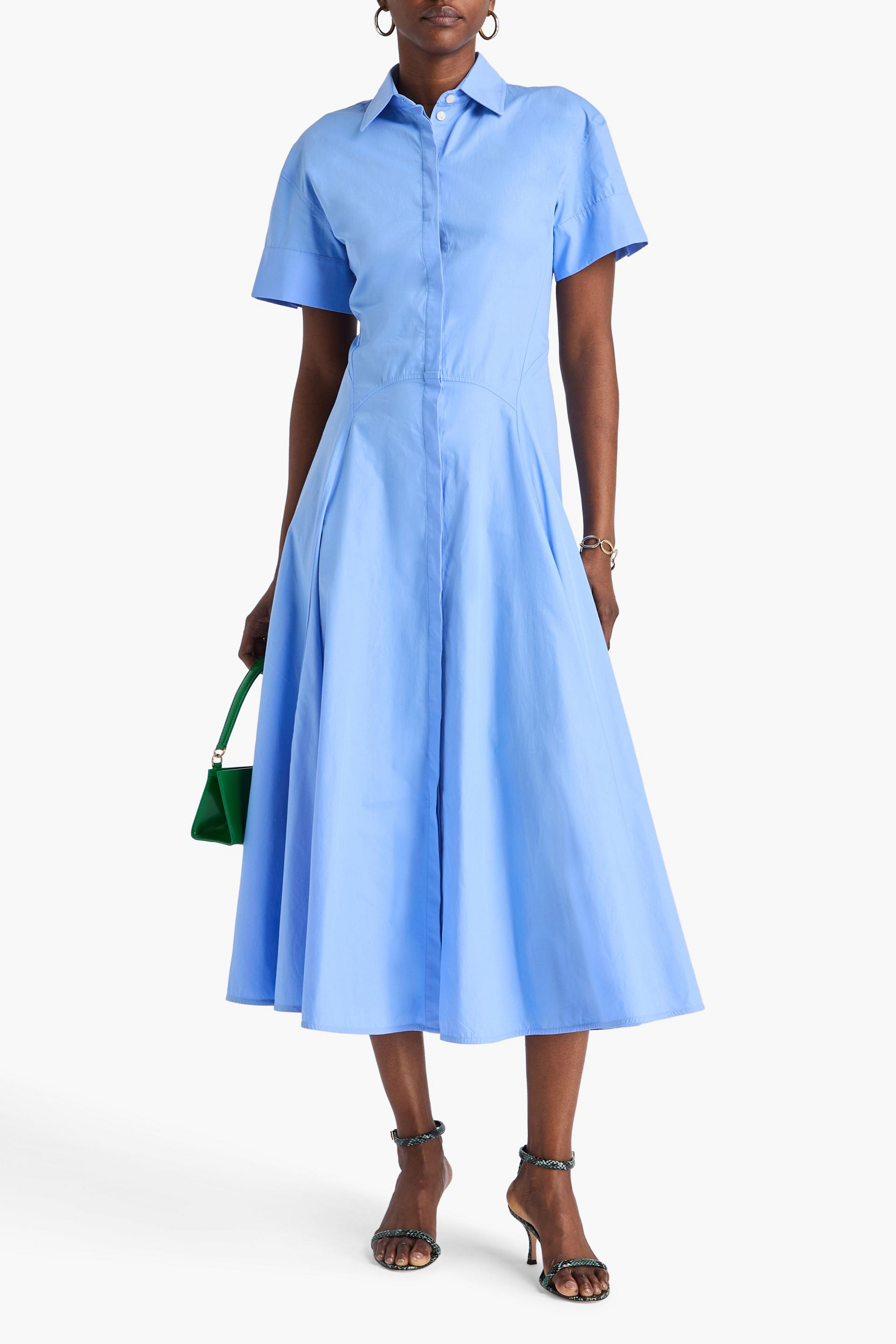 Victoria Beckham Cotton-poplin midi shirt dress