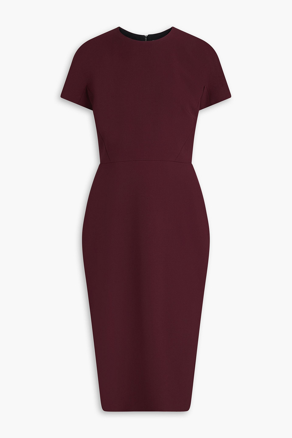 victoria beckham - crepe midi dress - purple - uk 10