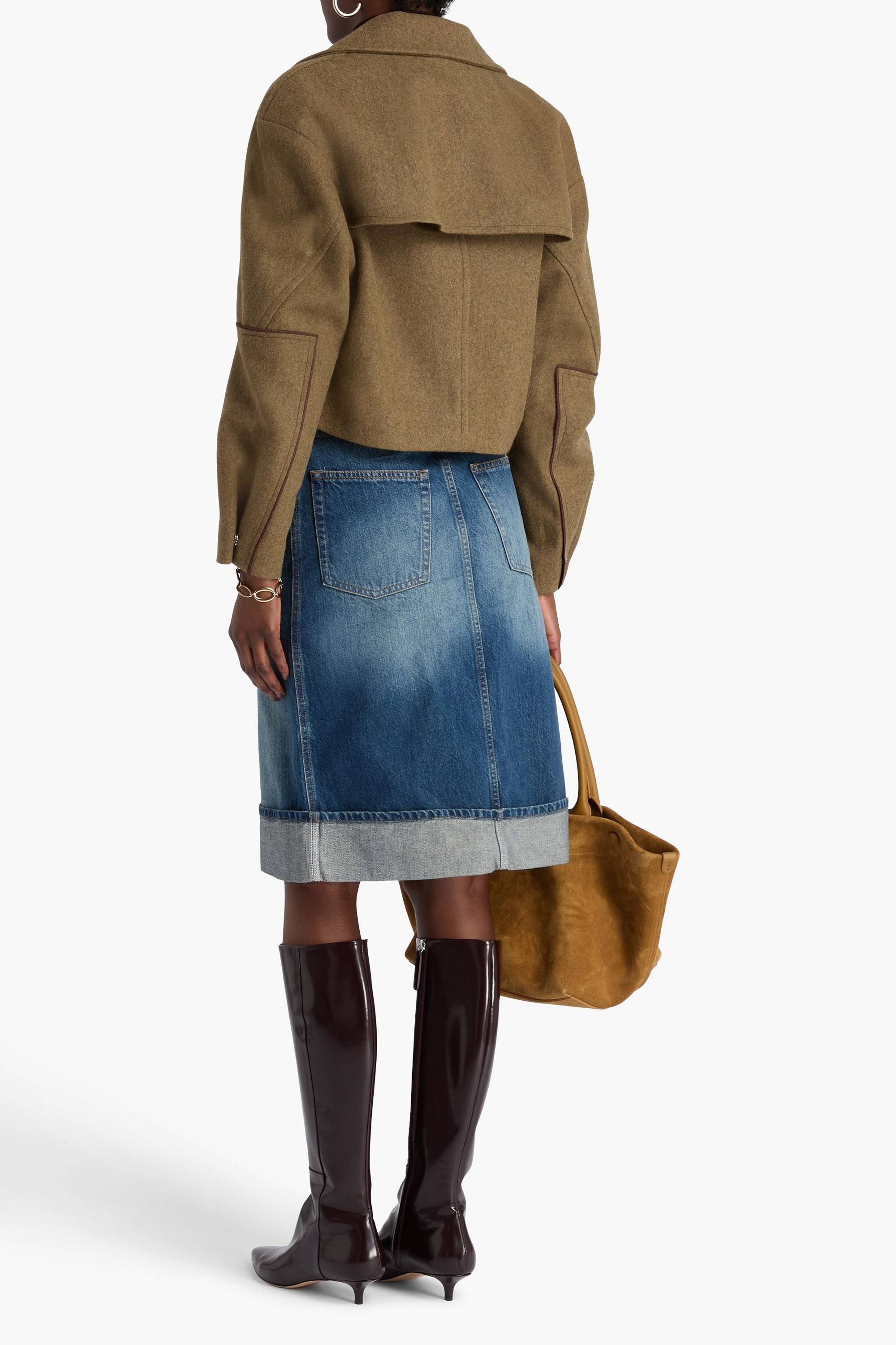 Victoria Beckham Denim midi skirt