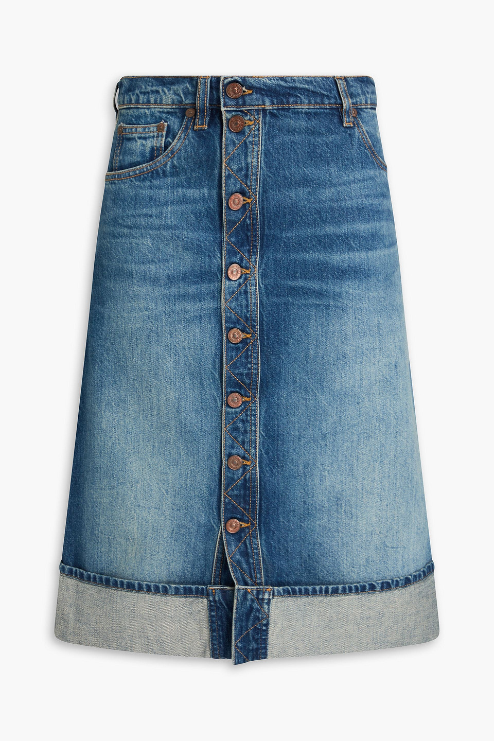 Victoria Beckham Denim Midi Skirt