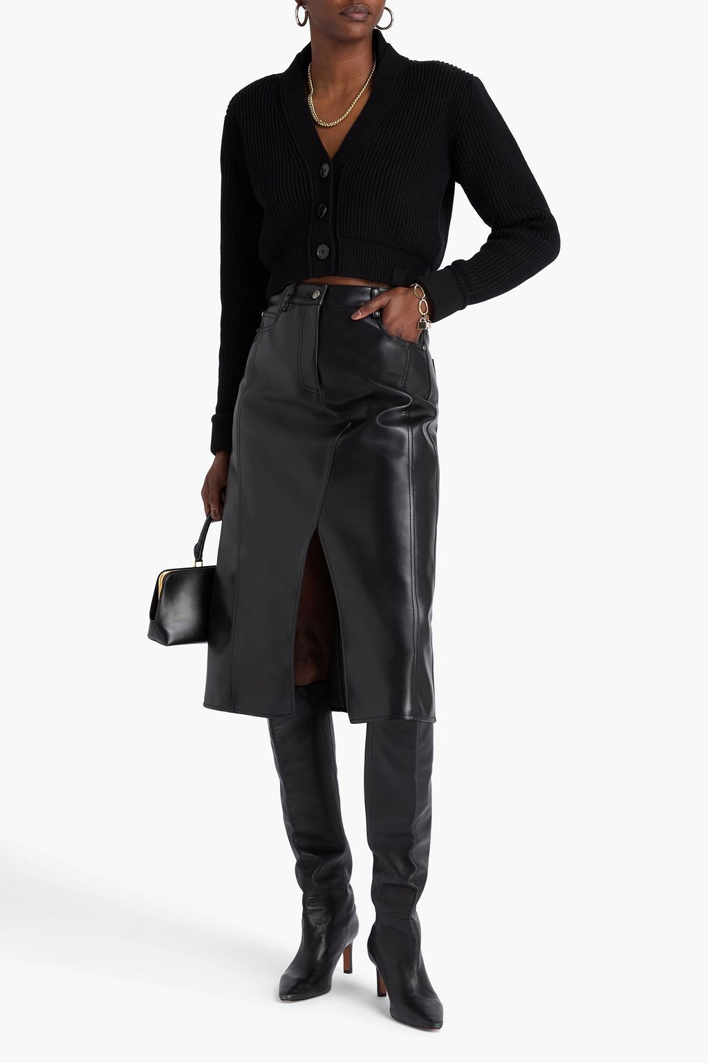 VICTORIA BECKHAM Cropped wool-blend cardigan