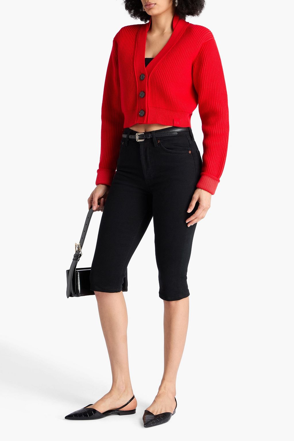 VICTORIA BECKHAM Cropped wool-blend cardigan