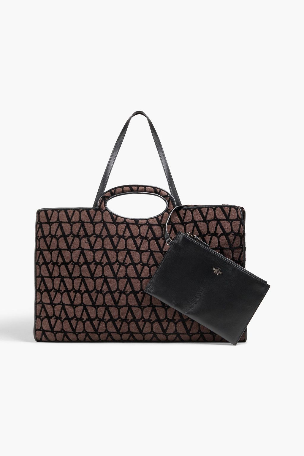 VALENTINO GARAVANI Le Troisième mini キャンバスジャカード トートバッグ