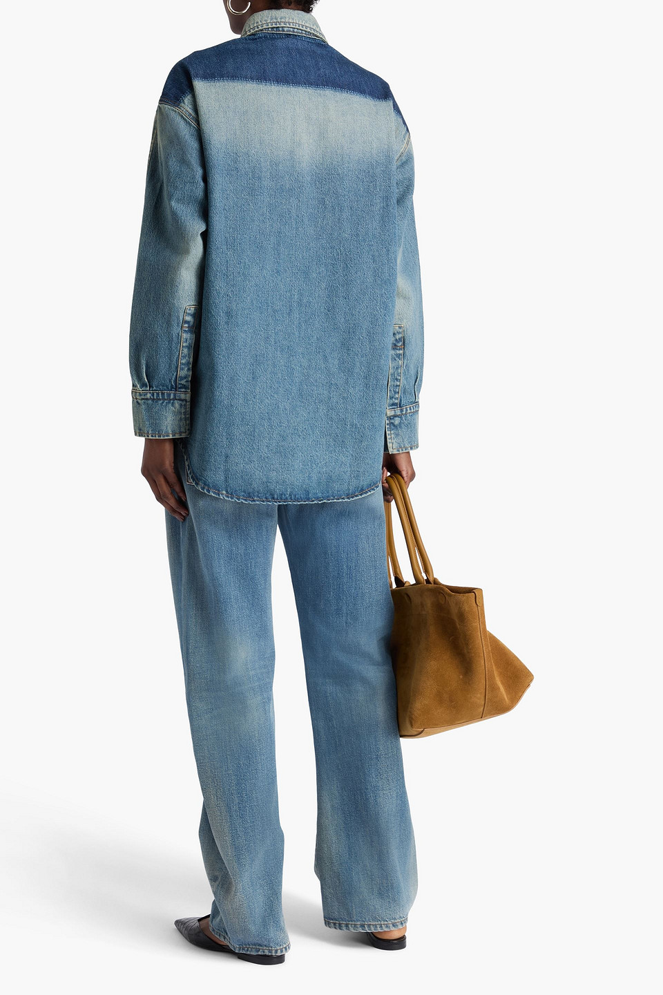 Victoria Beckham Oversized Denim Shirt In Blue