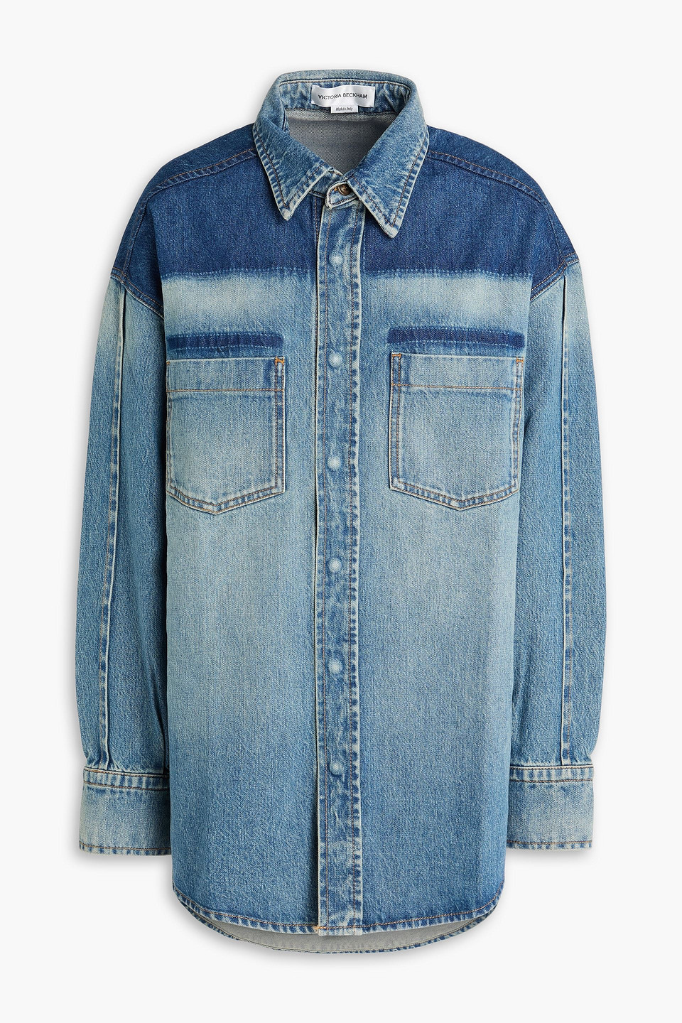 Victoria Beckham Oversized Denim Shirt In Blue