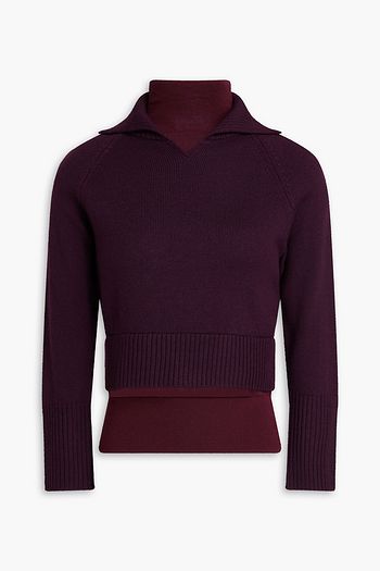 VICTORIA BECKHAM メリノウール混 タートルネックセーター レイヤード