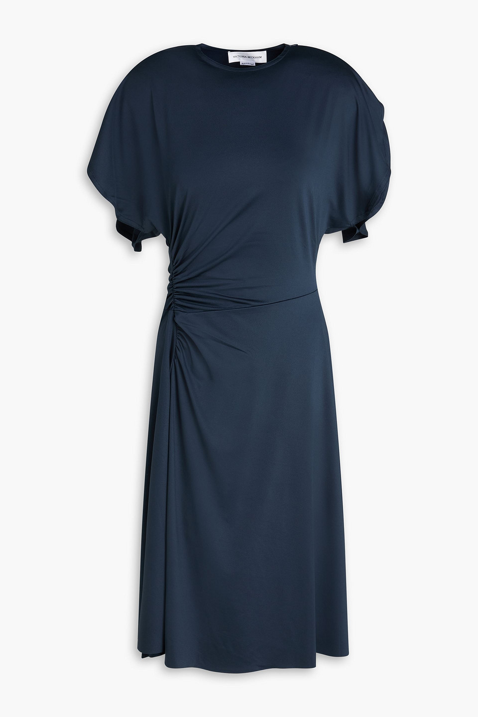Ruched stretch-jersey dress