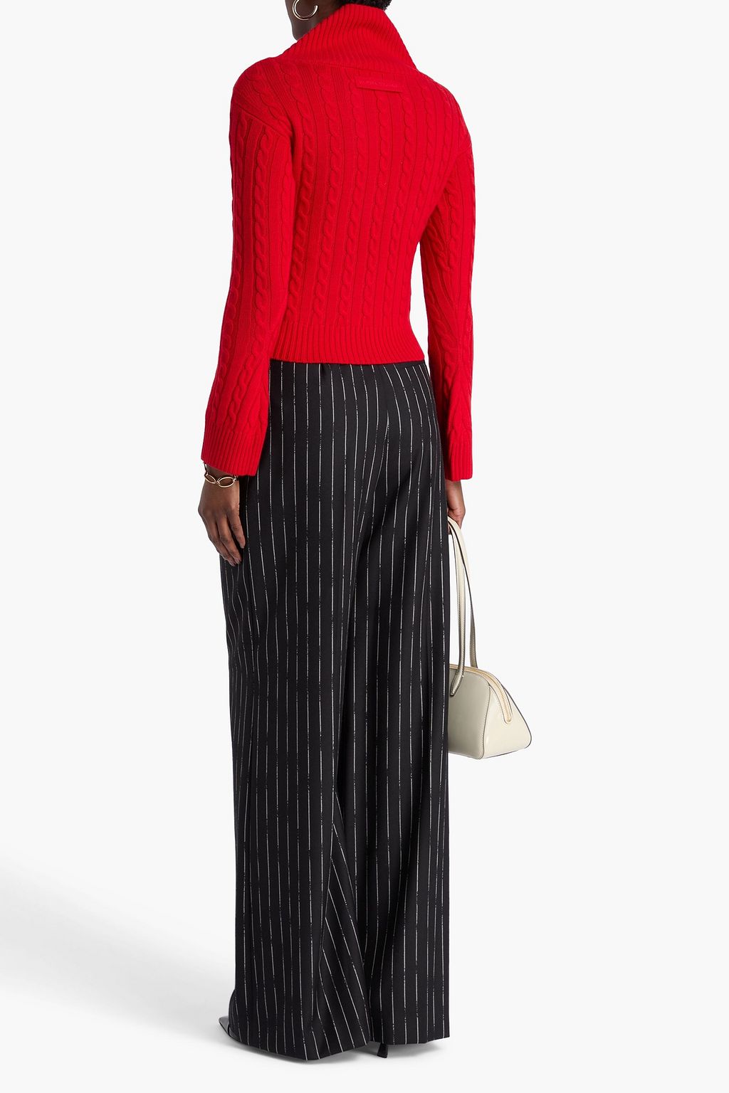 VICTORIA BECKHAM ケーブルニット メリノウール ラップ風セーター