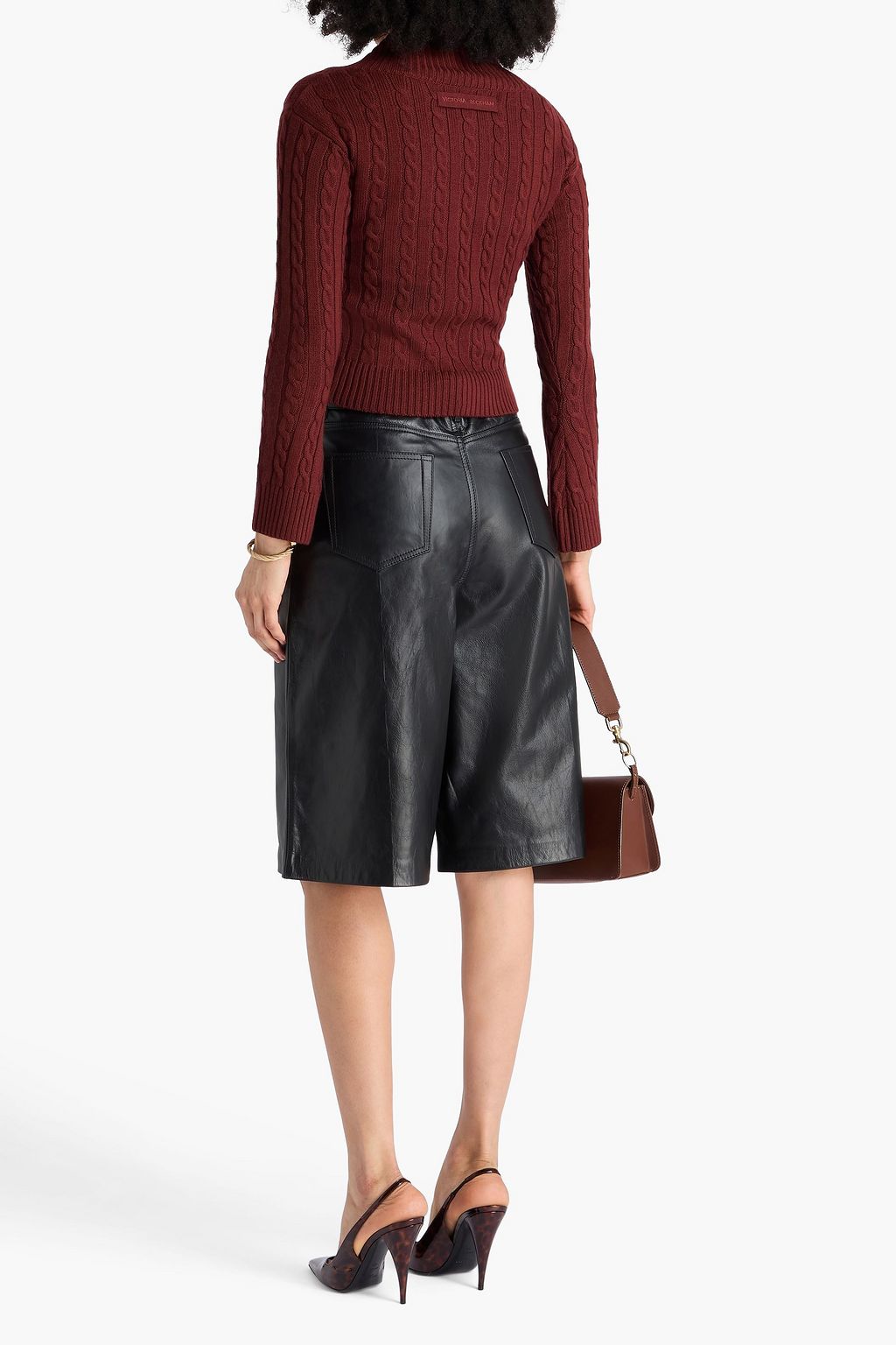 VICTORIA BECKHAM ケーブルニット メリノウール ラップ風セーター