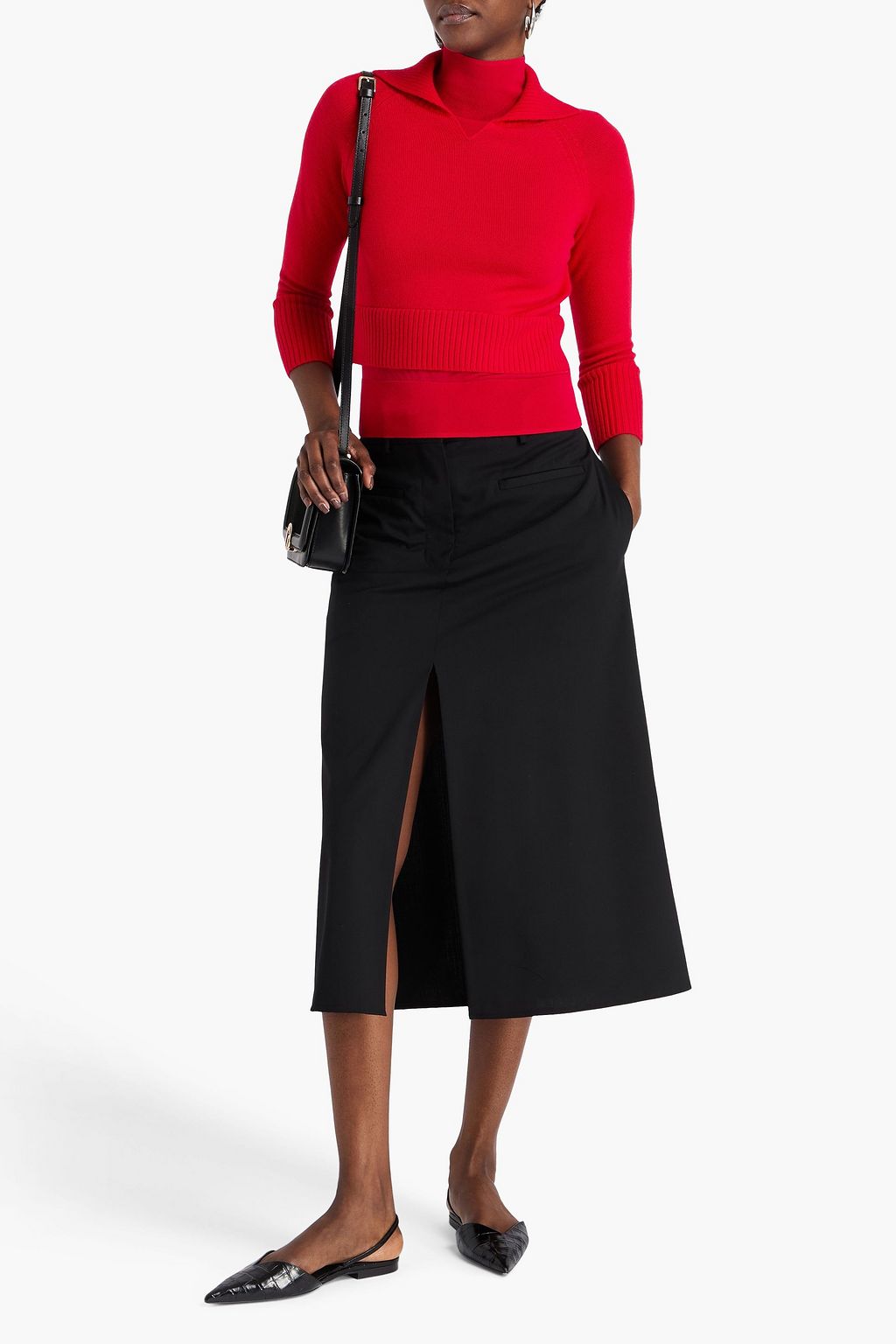 VICTORIA BECKHAM メリノウール混 タートルネックセーター レイヤード