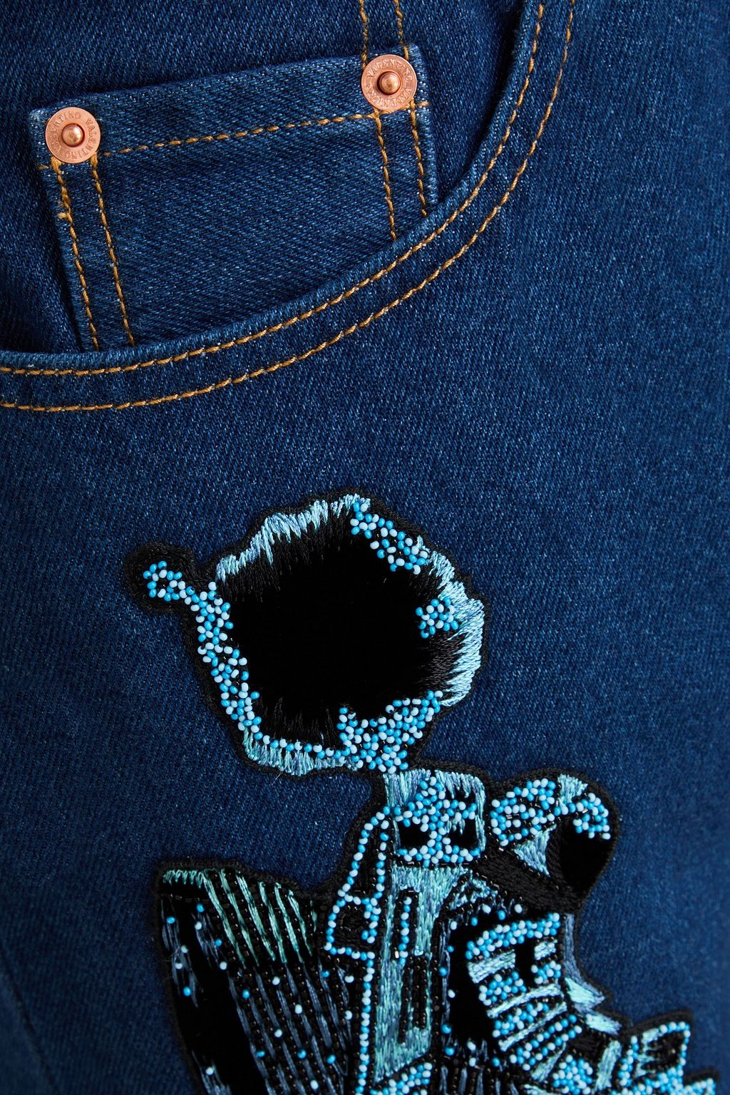 VALENTINO GARAVANI Embroidered denim jeans