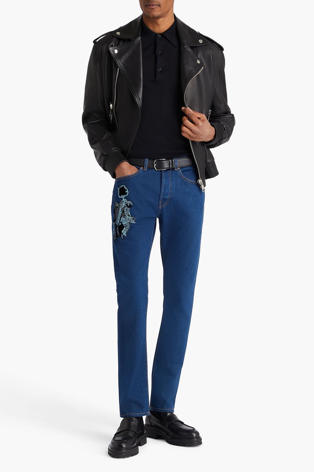 VALENTINO GARAVANI Embroidered denim jeans