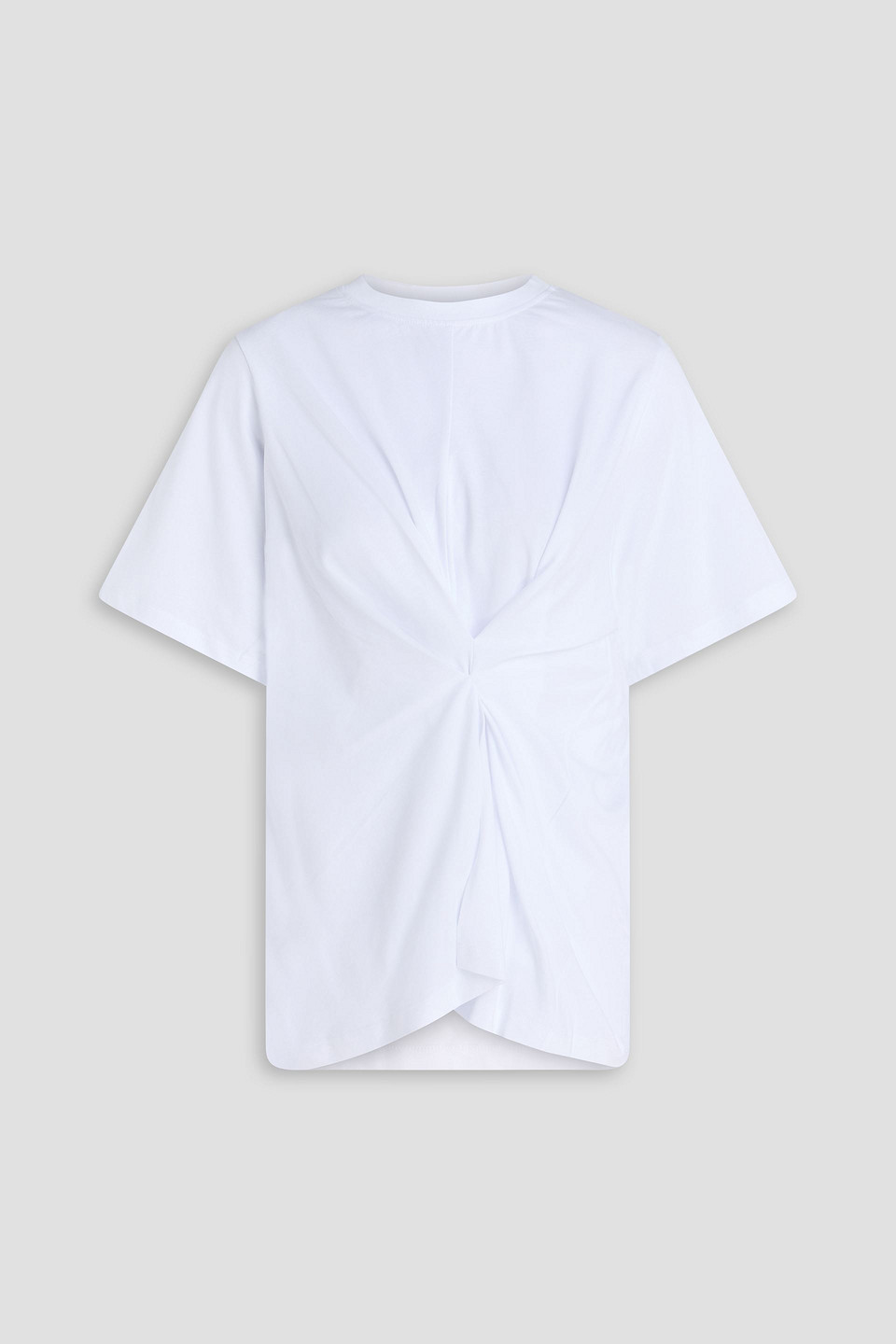 Victoria Beckham Inverted-pleats Cotton T-shirt In White