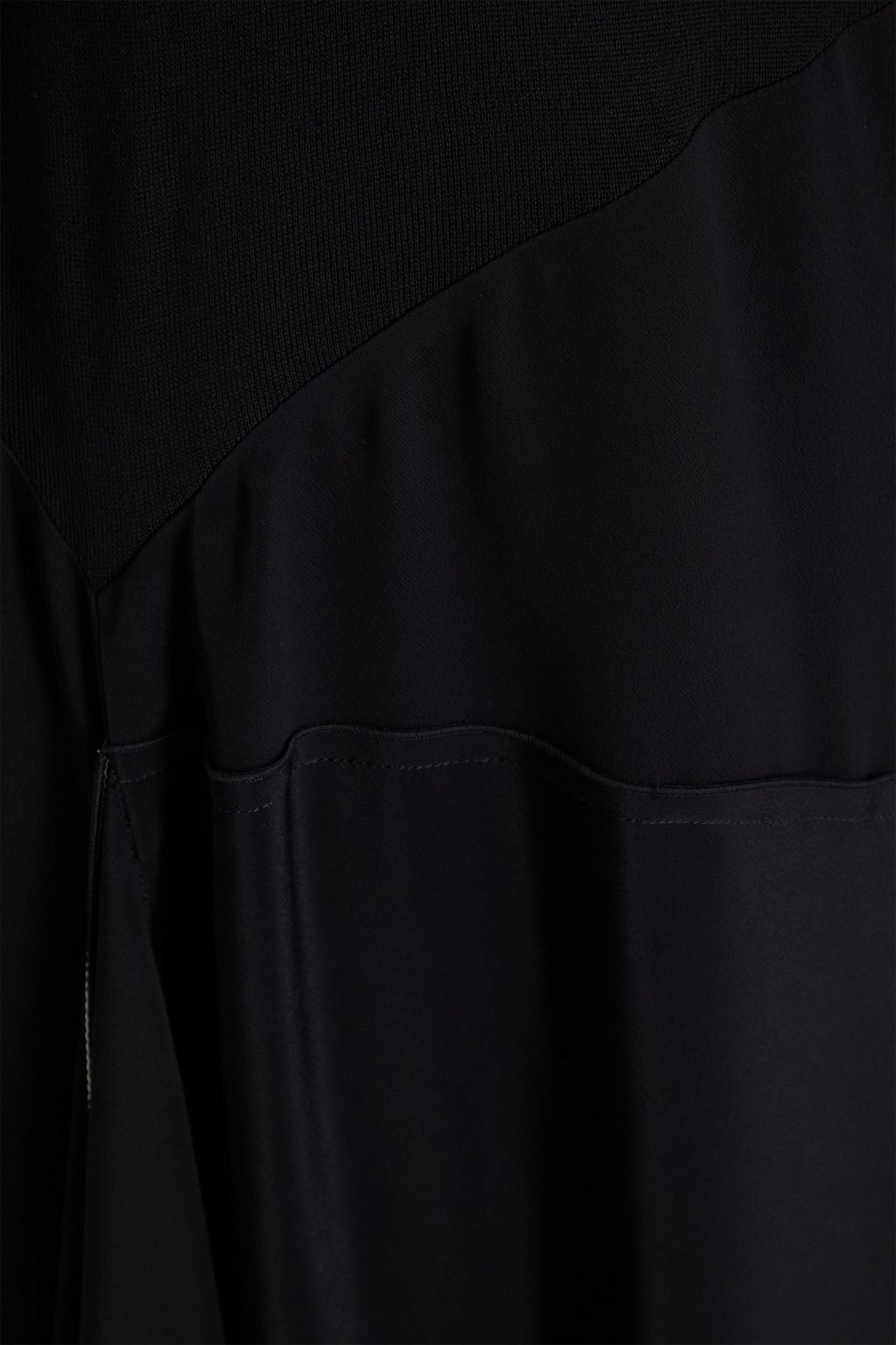 VICTORIA BECKHAM Crepe-paneled wool midi shirt dress