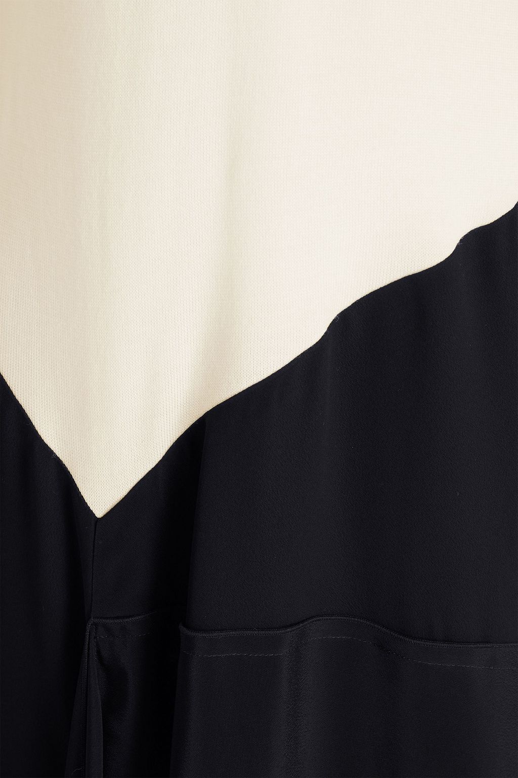VICTORIA BECKHAM Crepe-paneled wool midi shirt dress