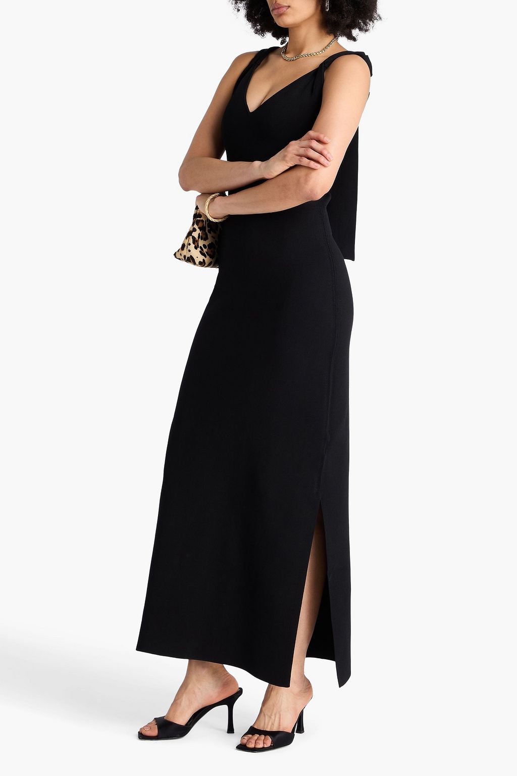 VICTORIA BECKHAM ストレッチニット マキシワンピース ツイスト入り