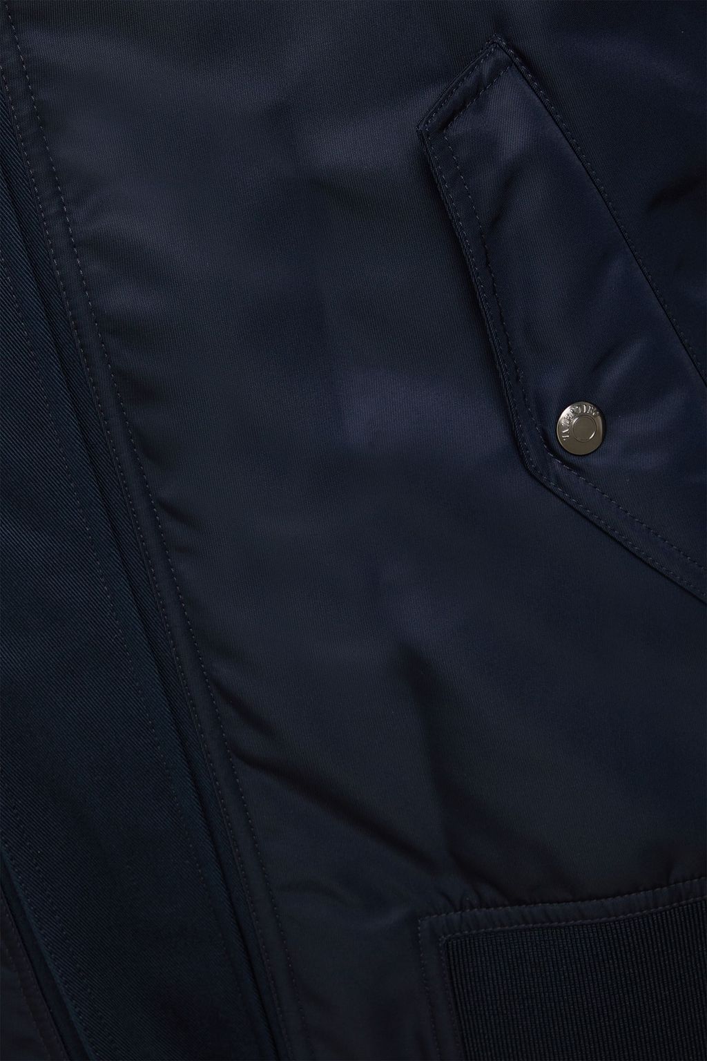 VALENTINO GARAVANI Denim-paneled shell hooded jacket