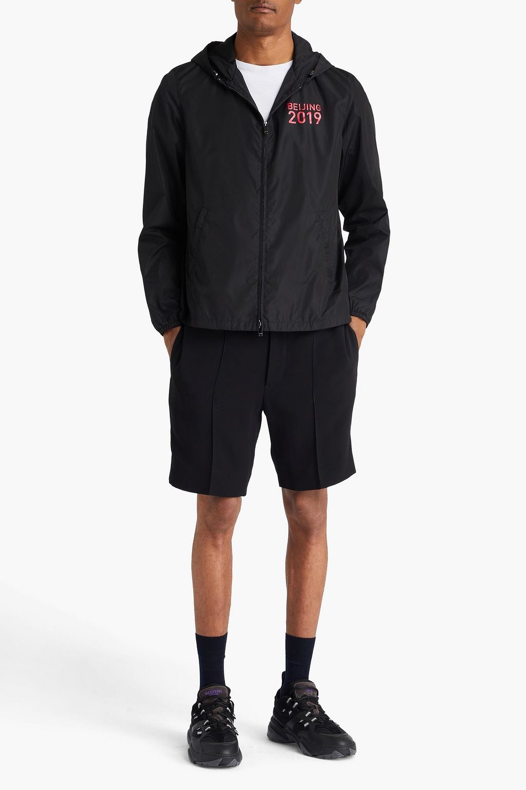 VALENTINO GARAVANI Printed shell hooded jacket