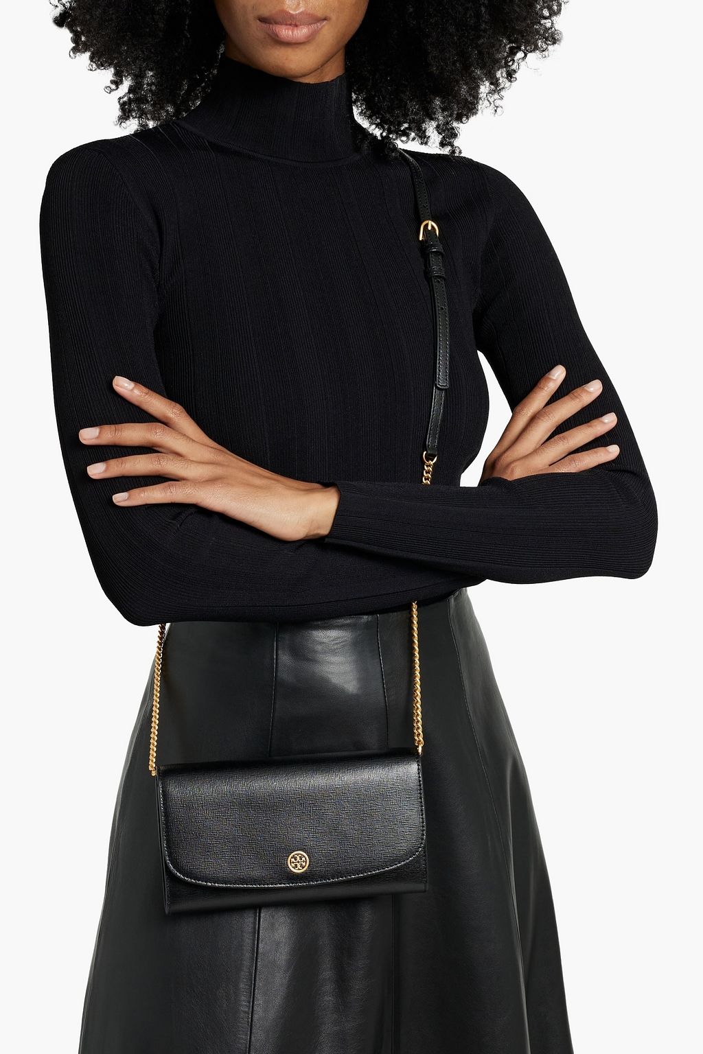 TORY BURCH Robinson textured-leather wallet