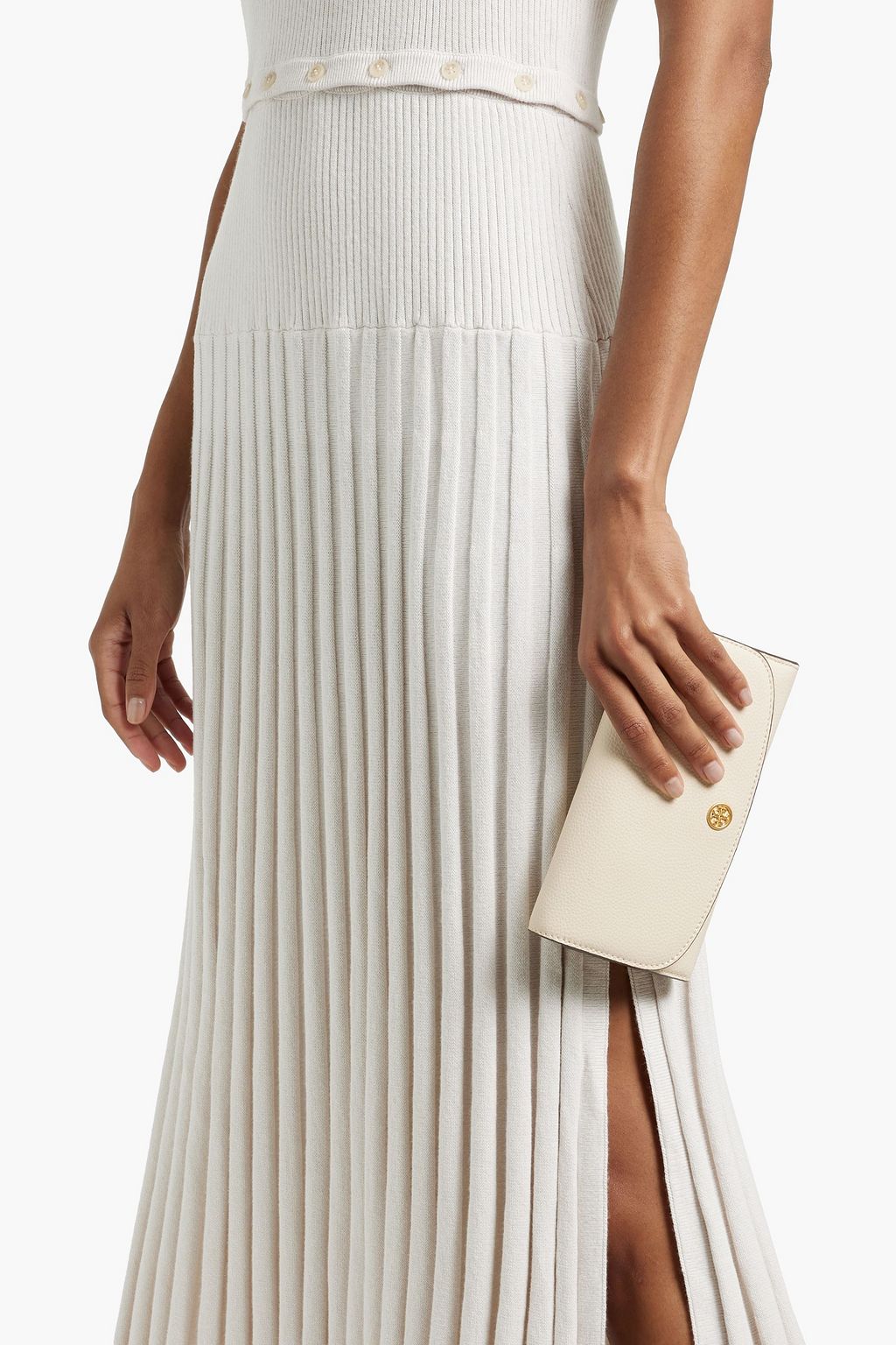 TORY BURCH Robinson pebbled-leather wallet