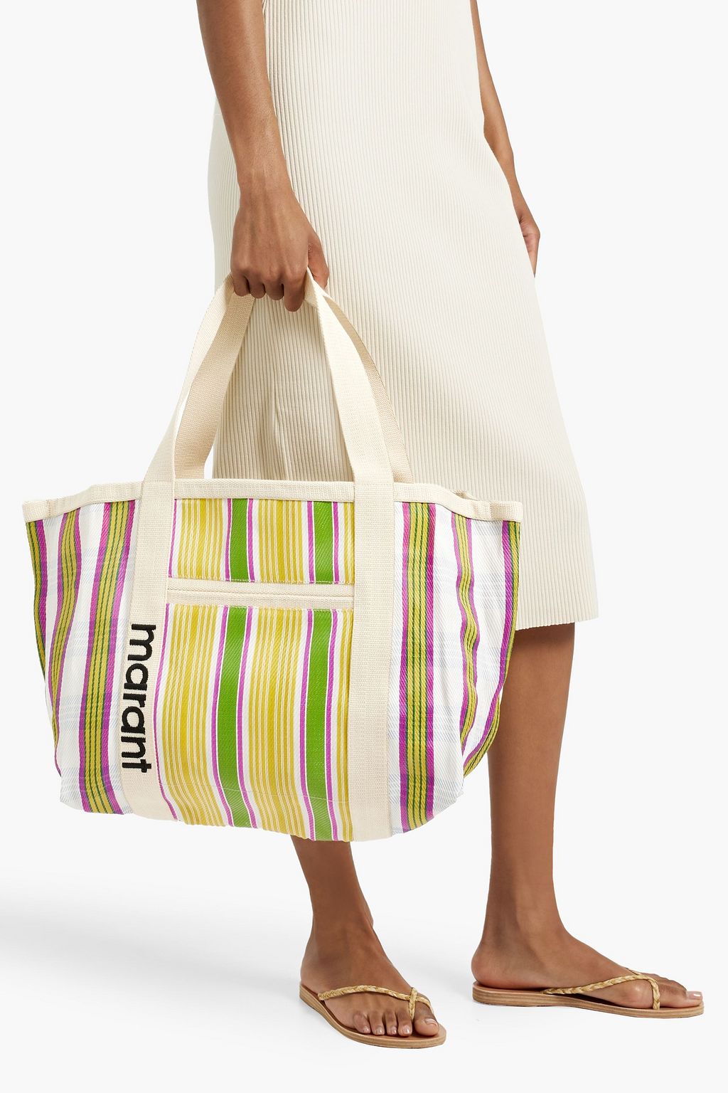 ISABEL MARANT Darwen striped jacquard tote