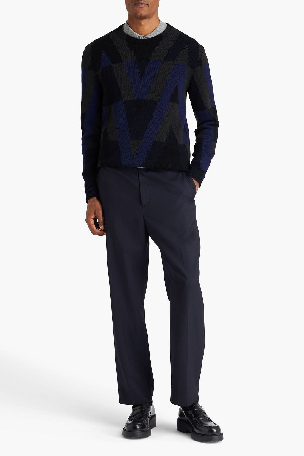 VALENTINO GARAVANI Jacquard-knit wool sweater